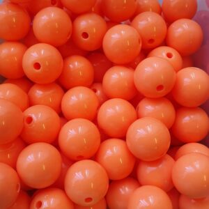 Acryl, Candy Beads - Opaque Bright Orange