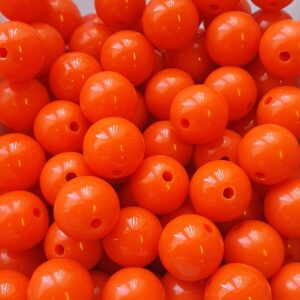 Acryl, Candy Beads - Opaque Orange Red