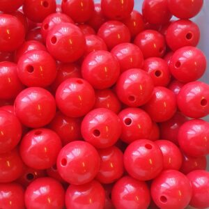 Acryl, Candy Beads - Opaque FireBrick
