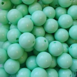 Acryl, Candy Beads - Opaque Mint Green