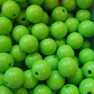 Acryl, Candy Beads - Opaque Lawn Green