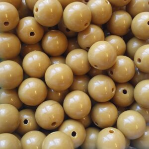 Acryl, Candy Beads - Opaque Olive Green