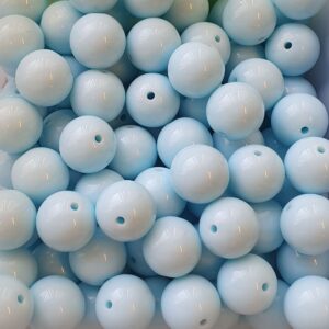 Acryl, Candy Beads - Opaque Aqua Blue