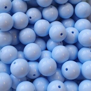 Acryl, Candy Beads - Opaque Sky Blue