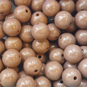 Acryl, Candy Beads - Opaque Camel