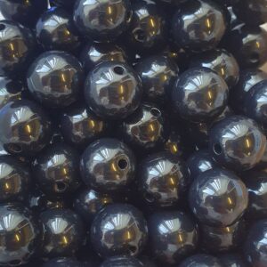 Acryl, Candy Beads - Opaque Black