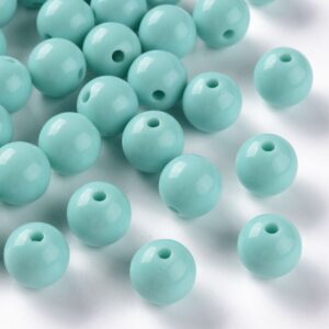 Acryl, Candy Beads - Opaque Aquamarine