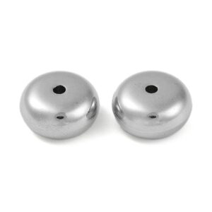 Acryl, Candy Beads, Rondelle - Metallic CCB Silver