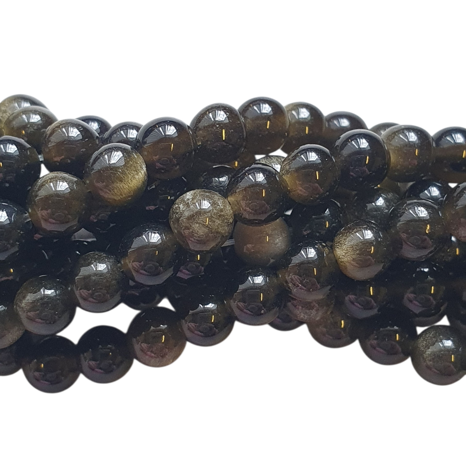 Natuursteen Rond - Golden Sheen Obsidiaan