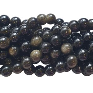 Natuursteen Rond - Golden Sheen Obsidiaan