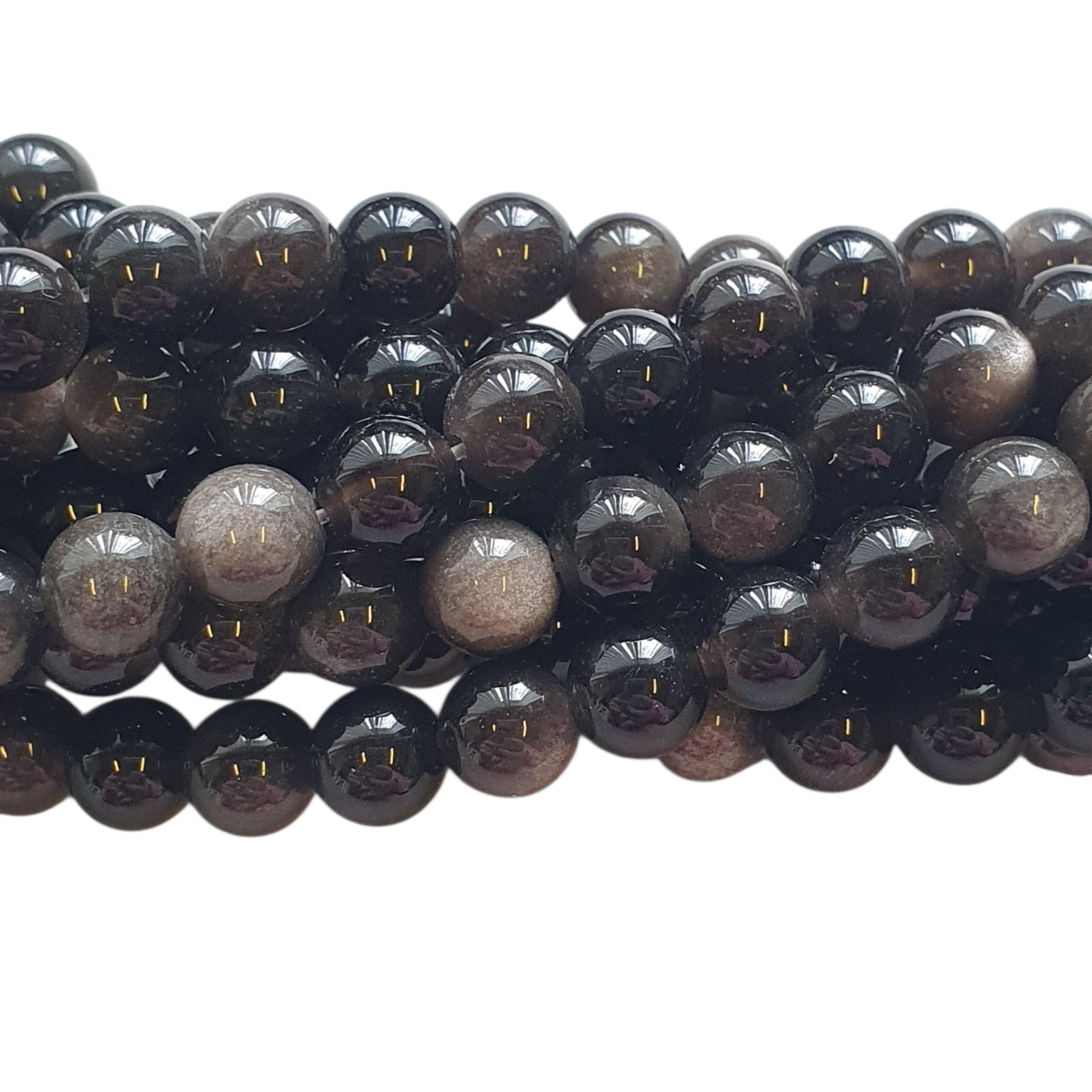 Natuursteen Rond - Silver Sheen Obsidiaan