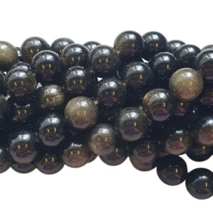 Natuursteen Rond - Golden Sheen Obsidiaan