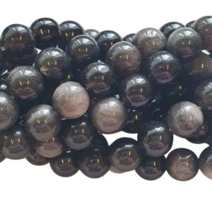 Natuursteen Rond - Silver Sheen Obsidiaan