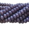 Glaskralen Streng – Rondelle - Dark Purple – 8 x 5 mm