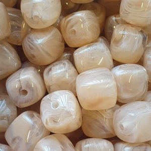Acryl, Candy Beads, Cube - Imi Gemstone, Burlywood