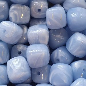 Acryl, Candy Beads, Cube - Imi Gemstone, Dark Cyan