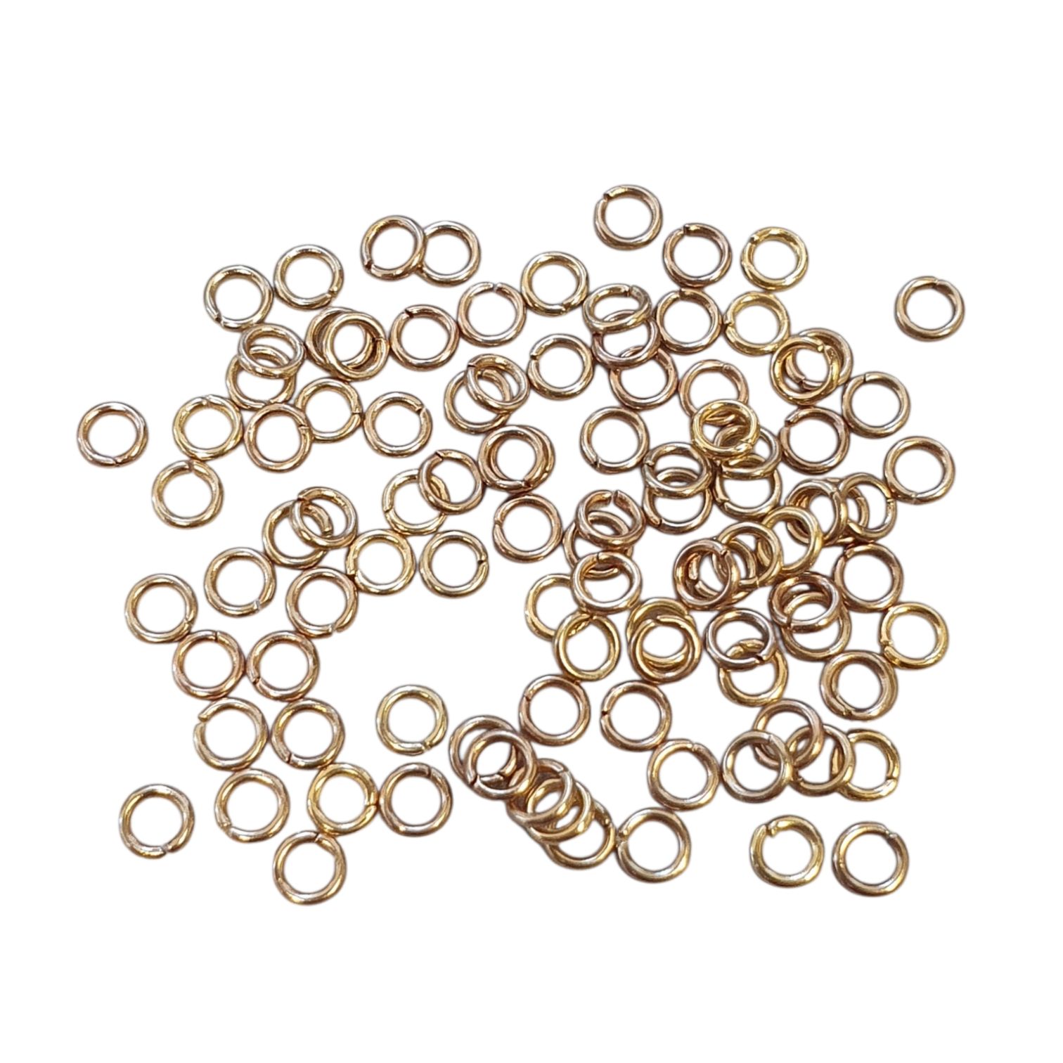 Ringetje - Gold-plated RVS Dark, 4mm (100st.)
