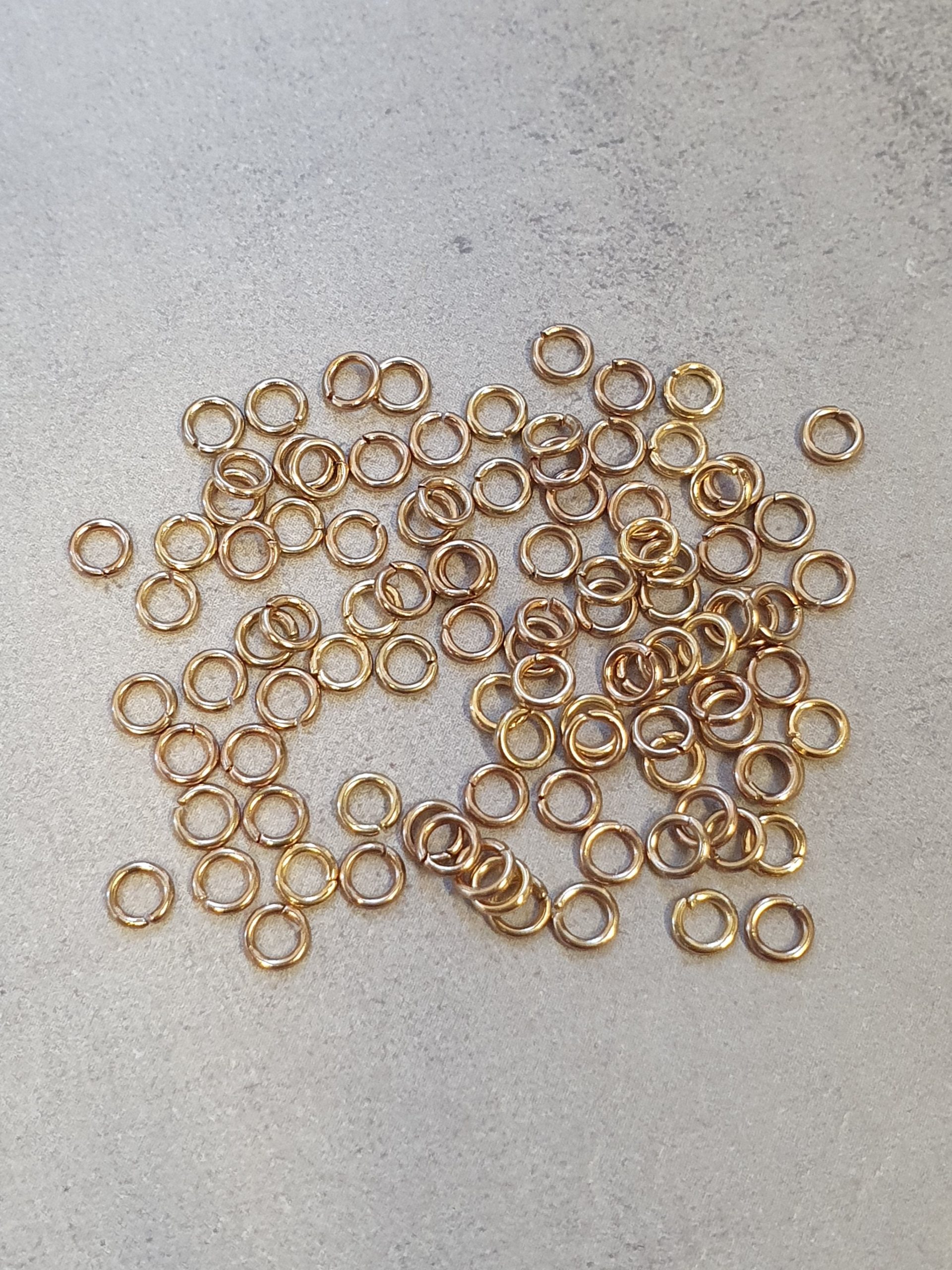 Ringetje - Gold-plated RVS Dark, 4mm (100st.) - Afbeelding 2