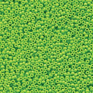 Miyuki Rocailles 11/0 - Duracoat Opaque Neon Green