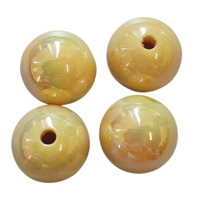 Acryl, Candy Beads - UV-Plated - Yellow