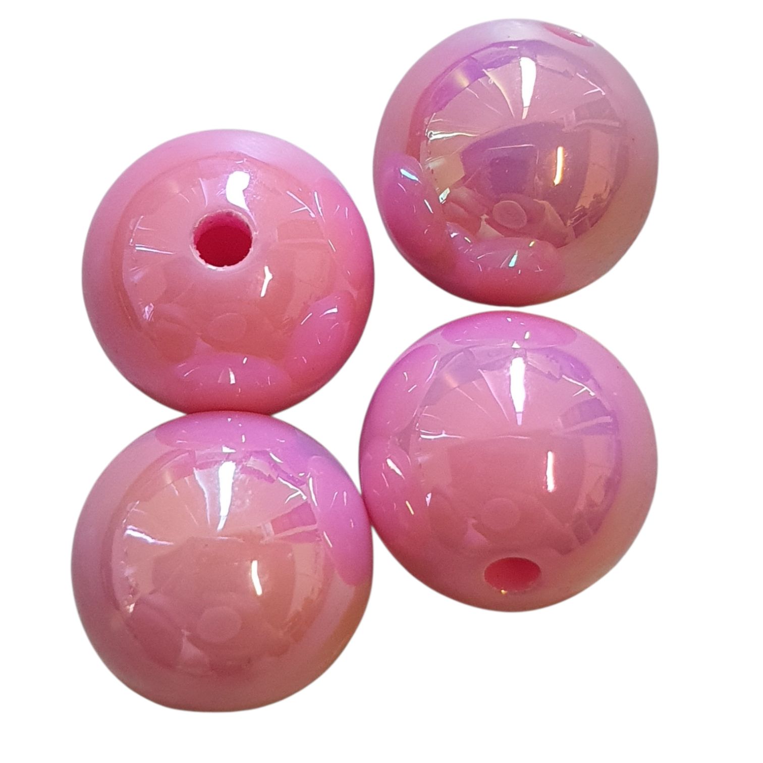 Acryl, Candy Beads - UV-Plated - Violet