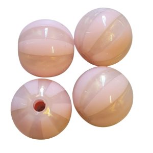 Acryl, Candy Beads - Striped Glitter Powder - Licht Pink