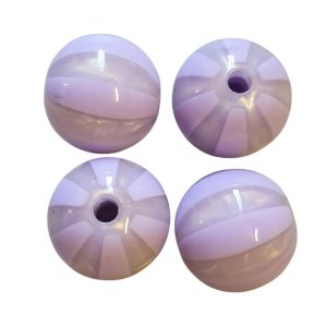 Acryl, Candy Beads - Striped Glitter Powder - Lilac