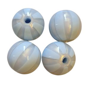 Acryl, Candy Beads - Striped Glitter Powder - Licht Blue