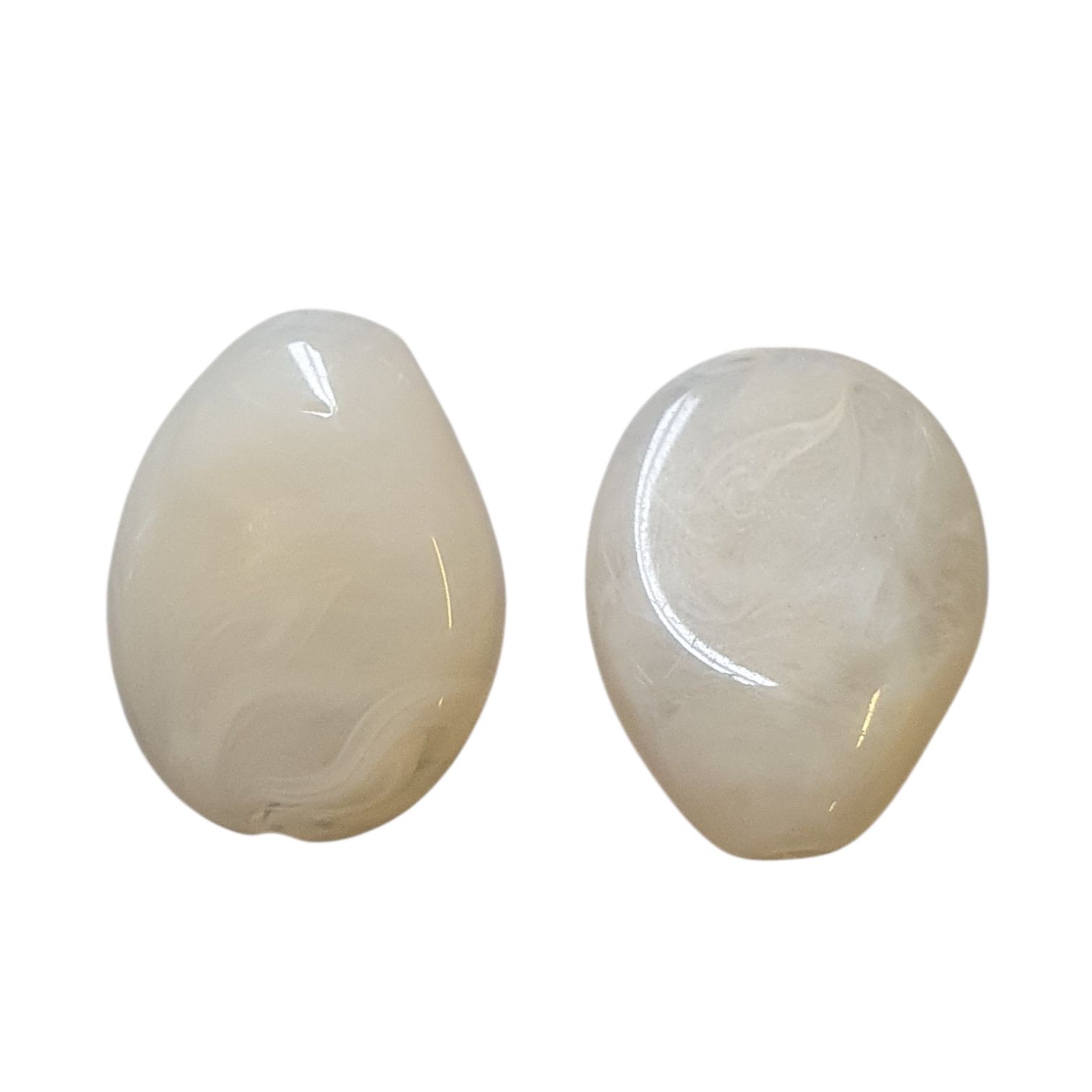 Acryl, Candy Beads, Big Nugget - Imi Gemstone, Off-White