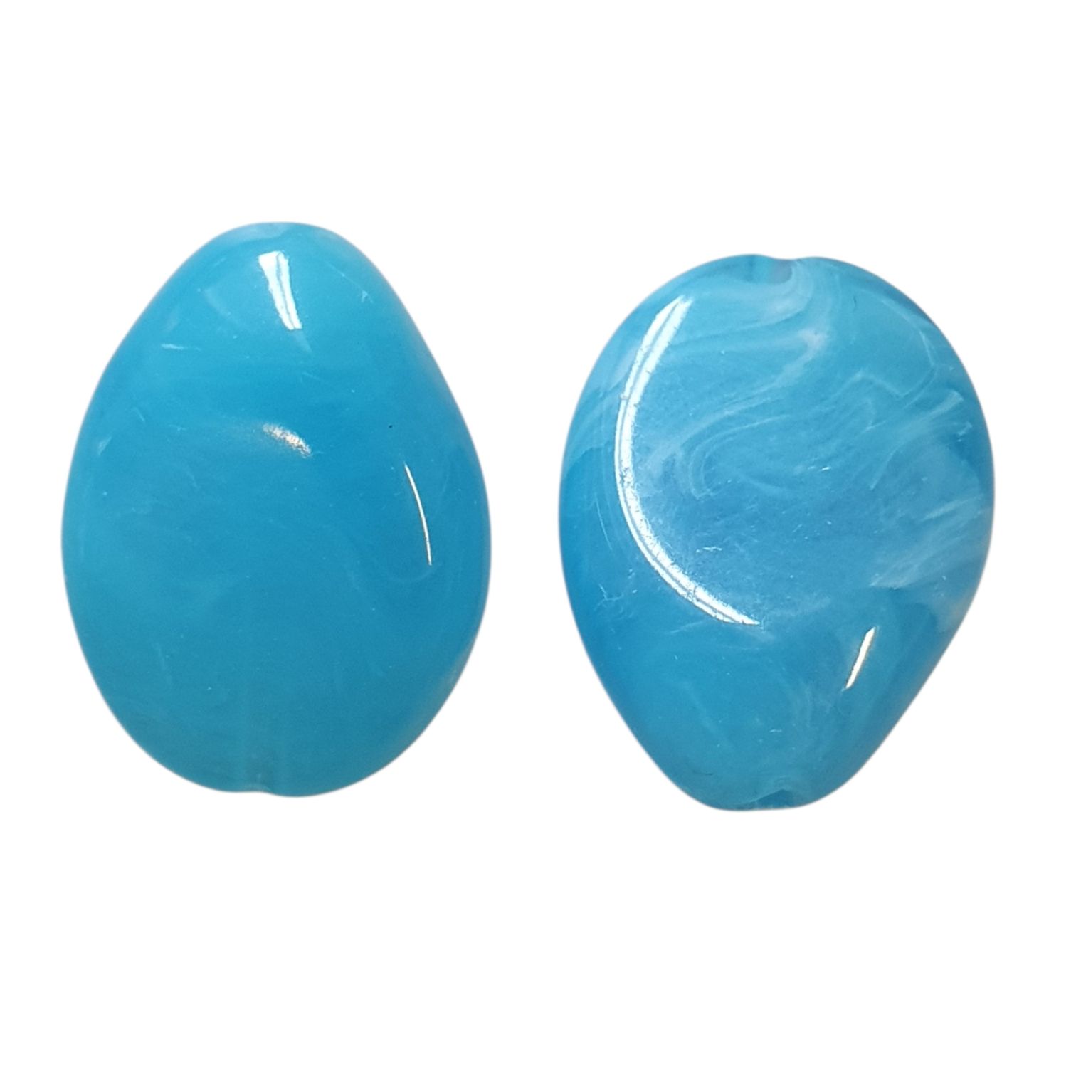 Acryl, Candy Beads, Big Nugget - Imi Gemstone, Aqua
