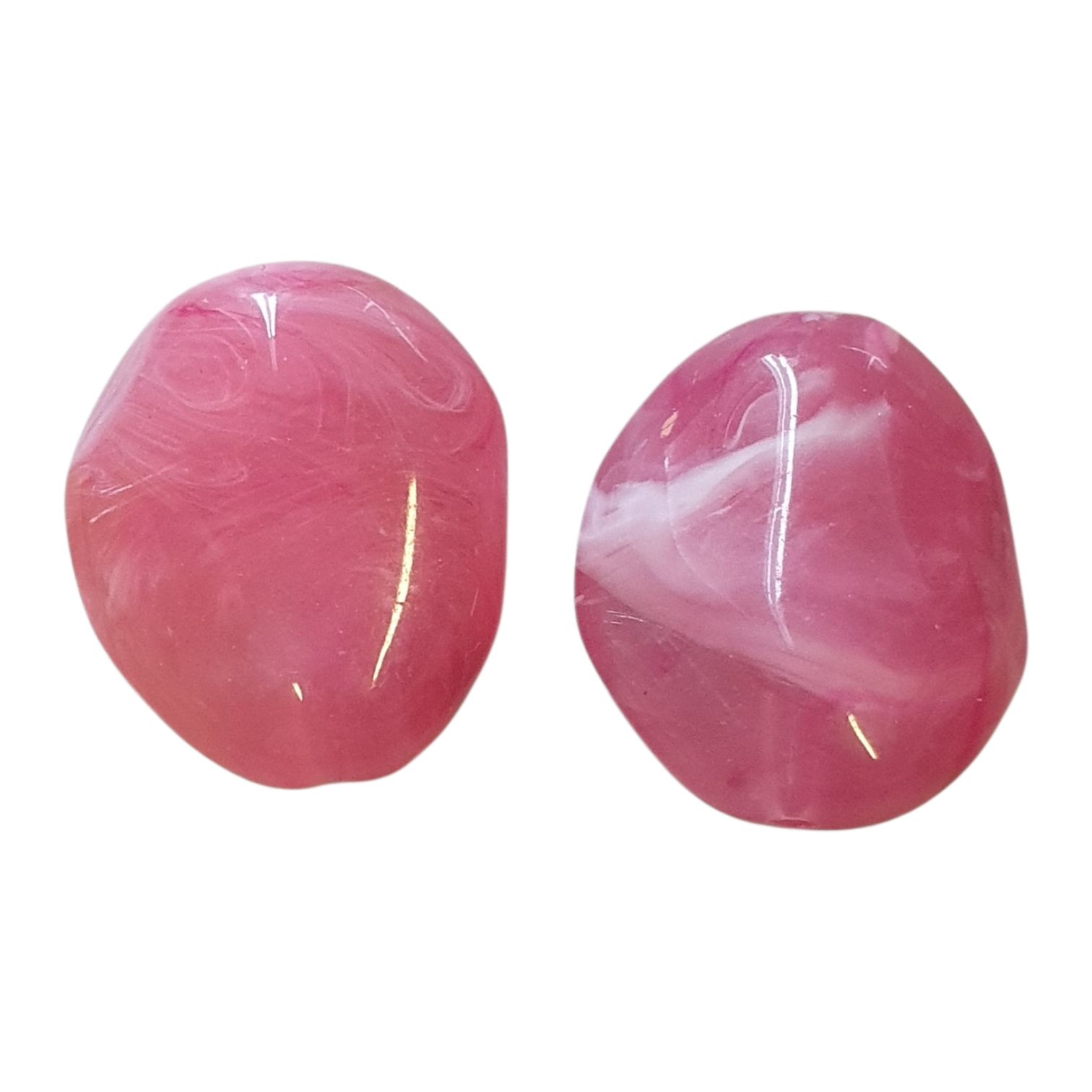 Acryl, Candy Beads, Big Rock - Imi Gemstone, Dark Pink