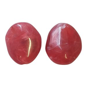 Acryl, Candy Beads, Big Rock - Imi Gemstone, Sienna Red