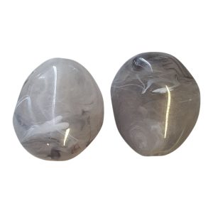 Acryl, Candy Beads, Big Rock - Imi Gemstone, Grey
