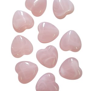 Acryl, Candy Beads - Hearts - Light Pink