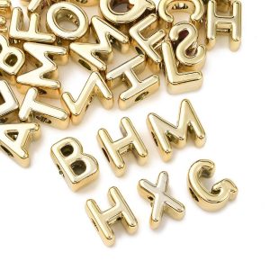 Acryl, Bubbel Letter - Metallic Gold