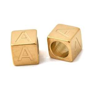 Kraal Cube, A - Gold-plated RVS