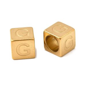 Kraal Cube, G - Gold-plated RVS