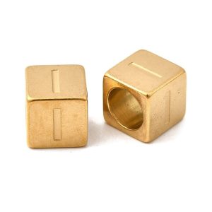 Kraal Cube, I - Gold-plated RVS