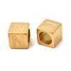 Kraal Cube, N - Gold-plated RVS