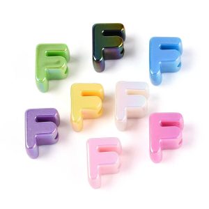 Acryl, Bubbel Letter F - UV-Plated Bright