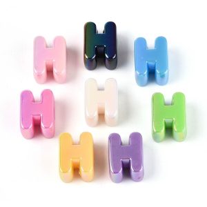 Acryl, Bubbel Letter H - UV-Plated Bright