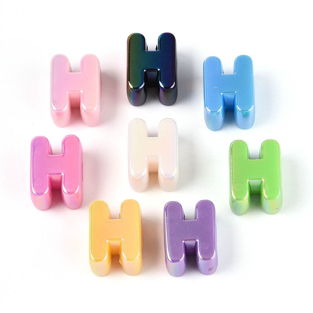 Acryl, Bubbel Letter H - UV-Plated Bright