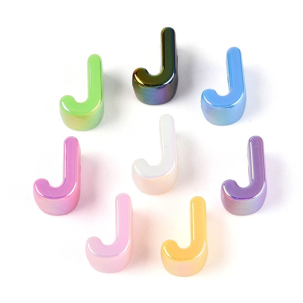 Acryl, Bubbel Letter J - UV-Plated Bright