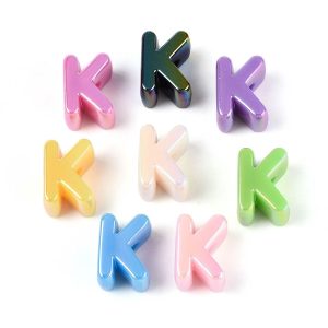 Acryl, Bubbel Letter K - UV-Plated Bright