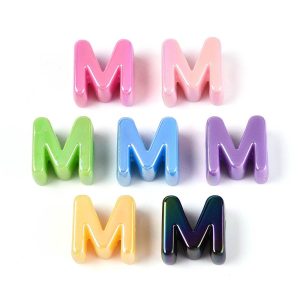 Acryl, Bubbel Letter M - UV-Plated Bright
