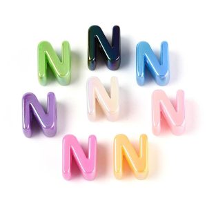 Acryl, Bubbel Letter N - UV-Plated Bright