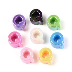 Acryl, Bubbel Letter Q - UV-Plated Bright