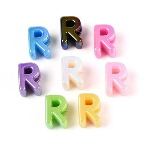 Acryl, Bubbel Letter R - UV-Plated Bright