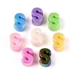Acryl, Bubbel Letter S - UV-Plated Bright
