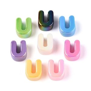 Acryl, Bubbel Letter U - UV-Plated Bright